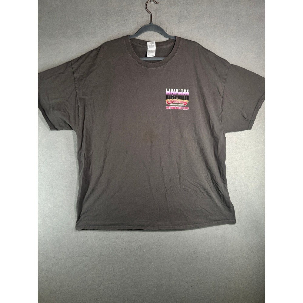Gildan Goodguys Hot Rod Week 2014 Graphic T-Shirt Mens 3XL Charcoal Gray Cotton